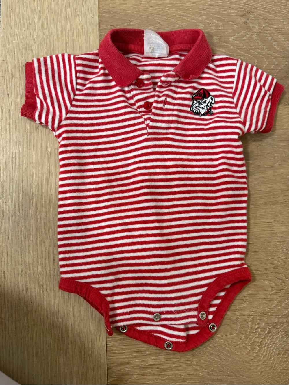 UGA University of Georgia Striped Red Onesie - Great Condition!